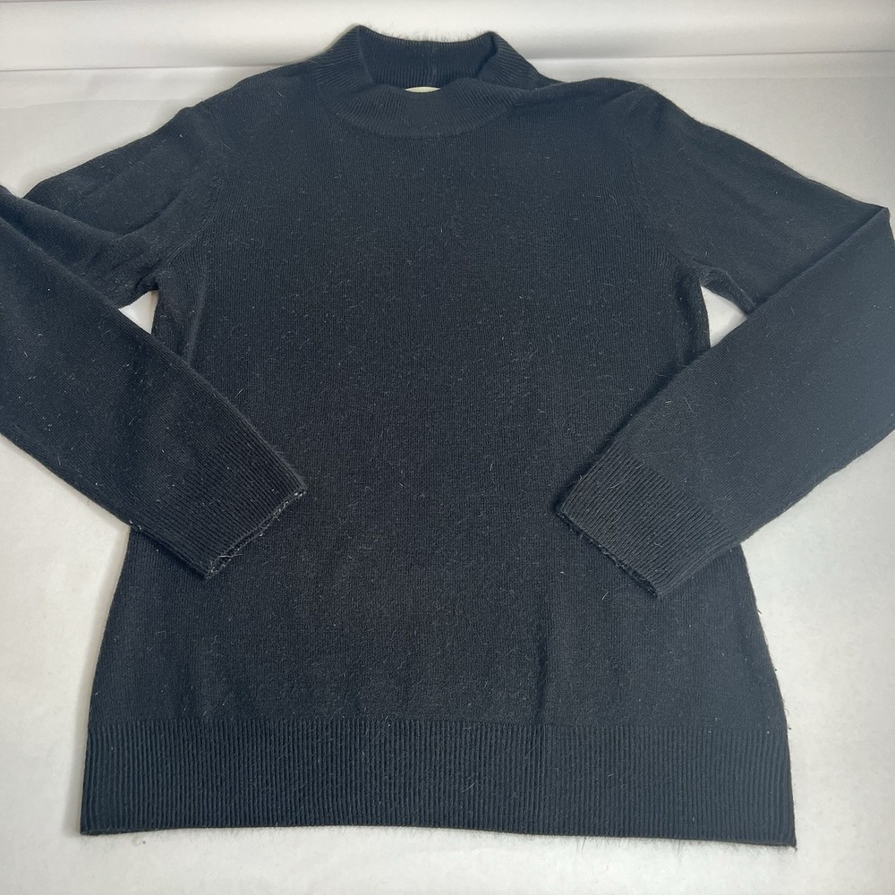 Appleseeds Black Supersoft Mock Neck‎ Sweater Medium 100% Acrylic Workwear
